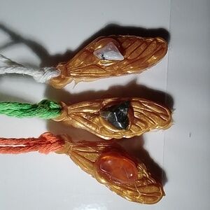 Wing Gemstone necklaces 12 pcs color assortment